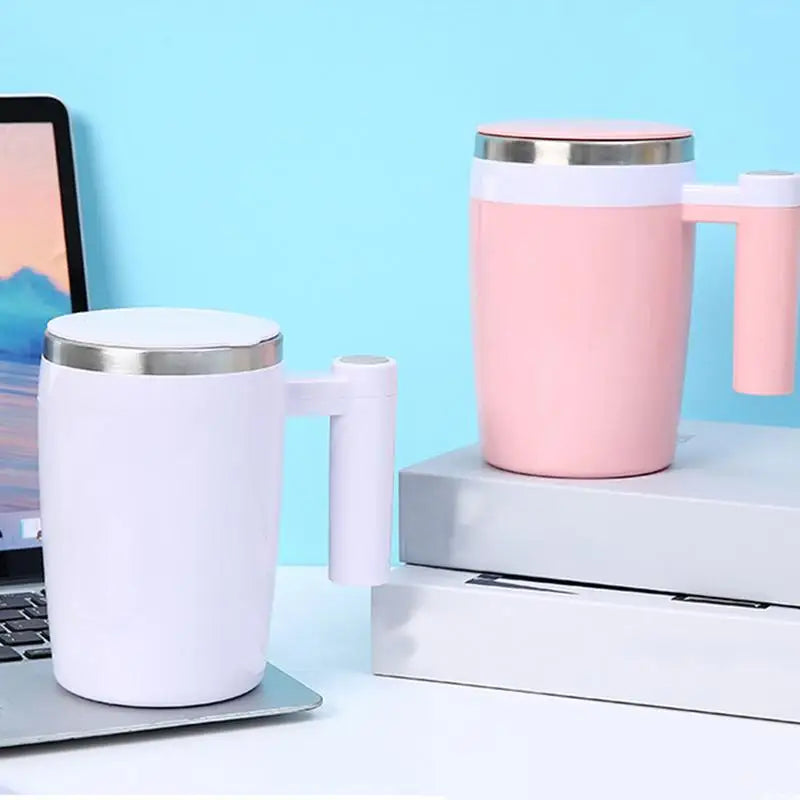 AutoStir™ Rechargeable Self-Stirring Mug – 380ml Magnetic Mixer Cup with Stainless Steel Interior