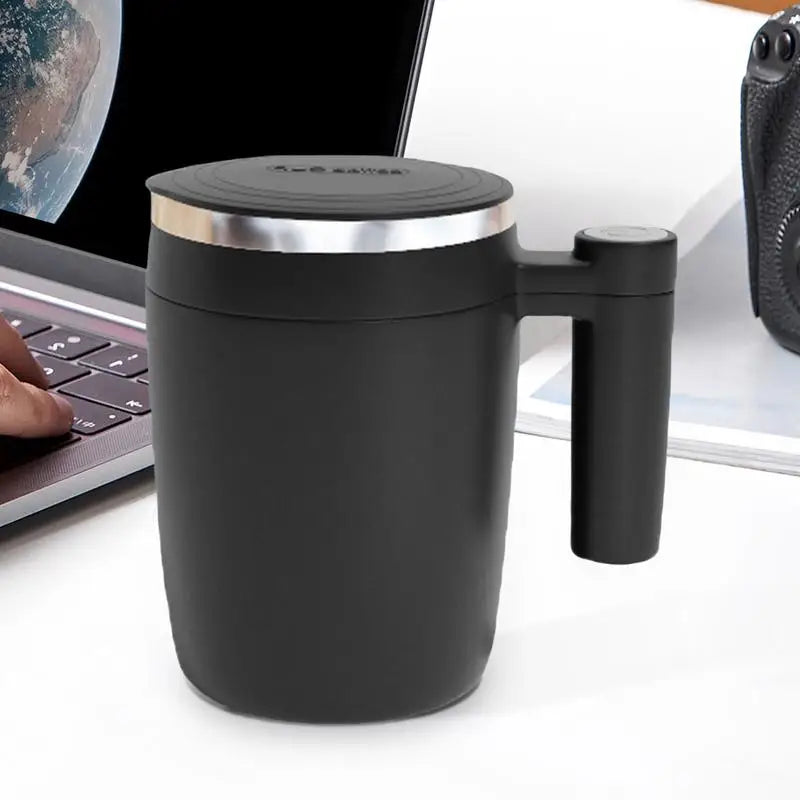 AutoStir™ Rechargeable Self-Stirring Mug – 380ml Magnetic Mixer Cup with Stainless Steel Interior