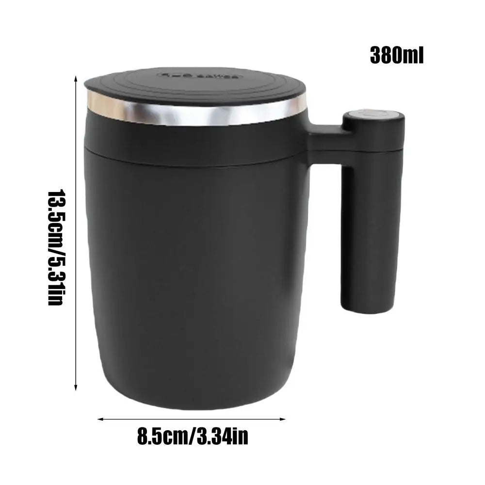 AutoStir™ Rechargeable Self-Stirring Mug – 380ml Magnetic Mixer Cup with Stainless Steel Interior
